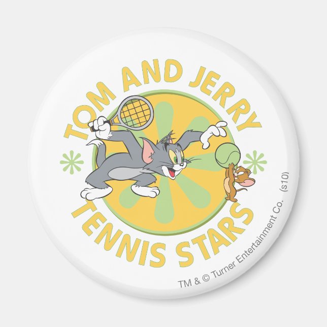 Tom und Jerry Tennis Stars 5 Magnet (Vorne)