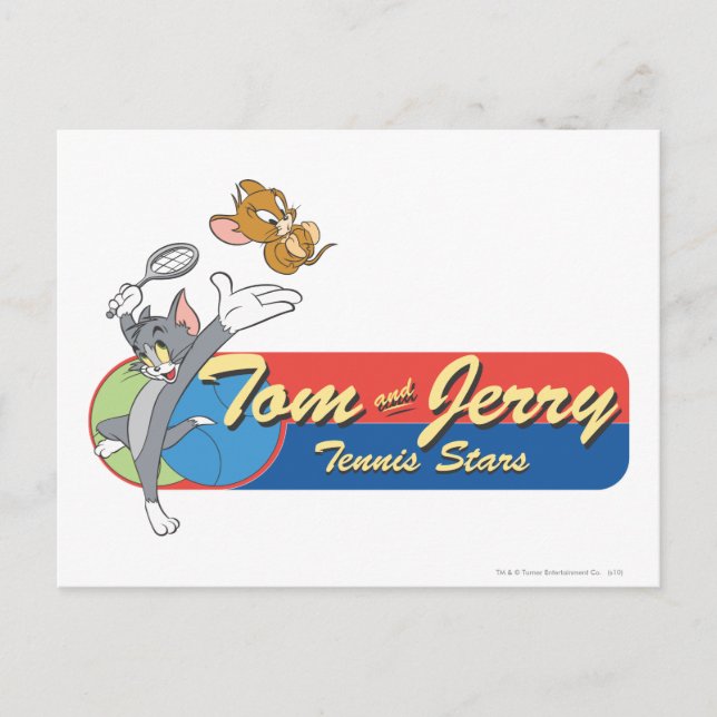 Tom und Jerry Tennis Stars 6 Postkarte (Vorderseite)