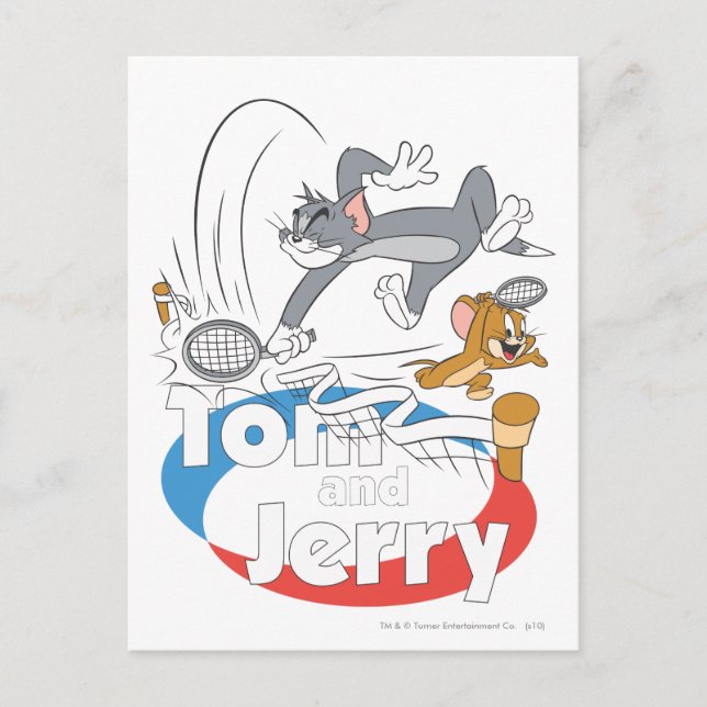 Tom und Jerry Tennis Stars 7 Postkarte (Vorderseite)