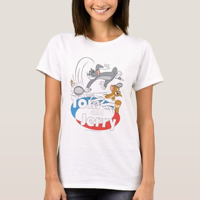 Tom und Jerry Tennis Stars 7 T-Shirt (Vorderseite)