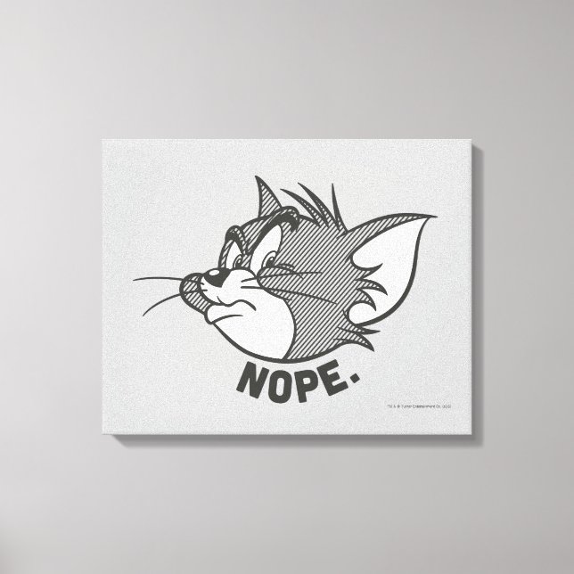 Tom und Jerry | Tom sagt "Nope" Leinwanddruck (Vorderseite)
