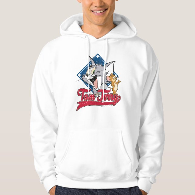 Tom und Jerry | Tom und Jerry auf Baseball Diamond Hoodie (Vorderseite)