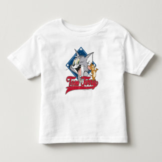 Tom und Jerry | Tom und Jerry auf Baseball Diamond Kleinkind T-shirt