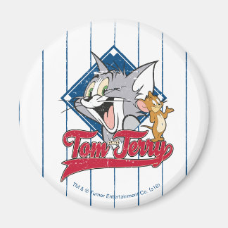 Tom und Jerry | Tom und Jerry auf Baseball Diamond Magnet