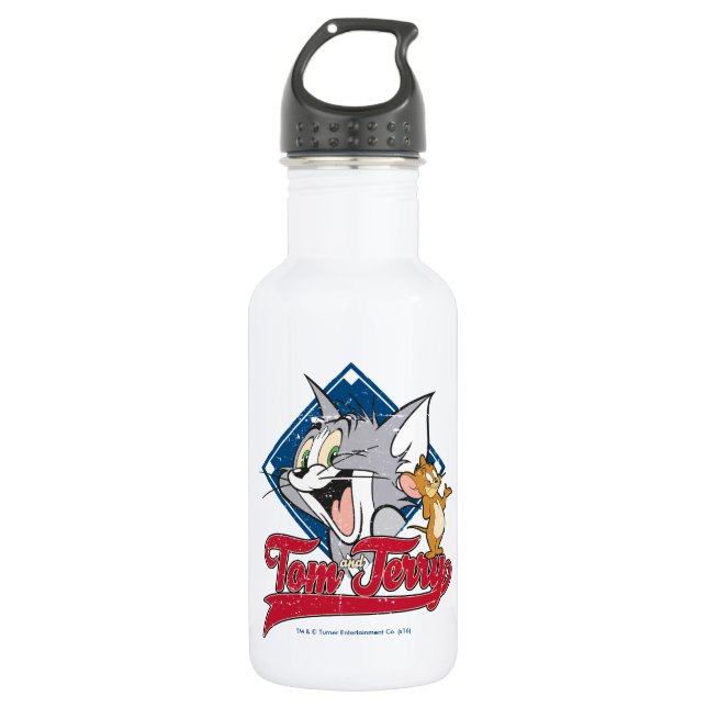 Tom und Jerry | Tom und Jerry auf Baseball Diamond Trinkflasche (Vorderseite)