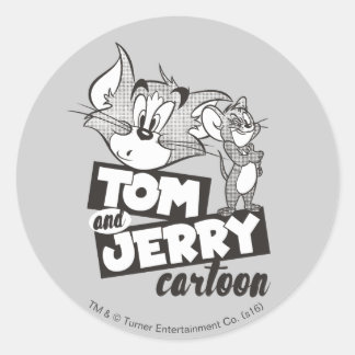 Tom und Jerry | Tom und Jerry Cartoon Runder Aufkleber
