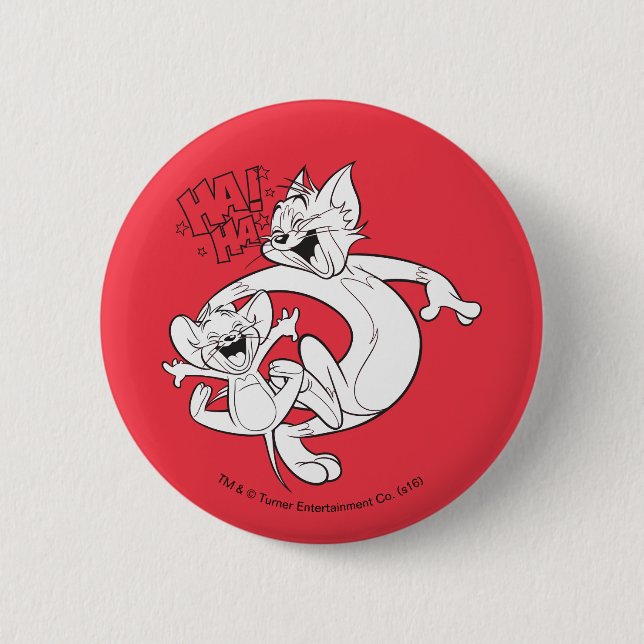 Tom und Jerry | Tom und Jerry lachen Button (Vorderseite)