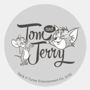 Tom und Jerry   Tom und Jerry sehen süß aus Runder Aufkleber