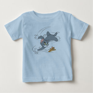 Tom- und Jerry-Verfolgungs-Drehung Baby T-shirt