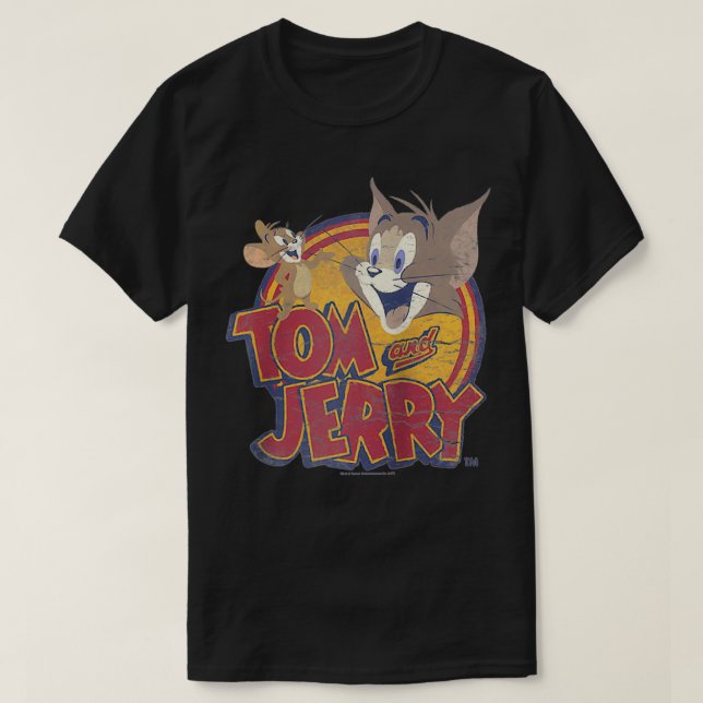 Tom und Jerry Water haben Farben beschädigt T-Shirt (Design vorne)