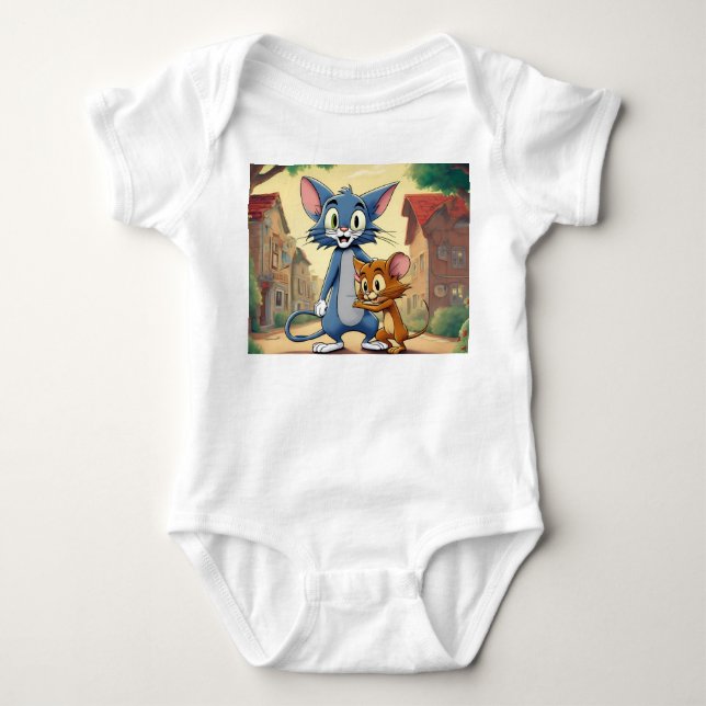 Tom und Jery Baby Strampler (Vorderseite)