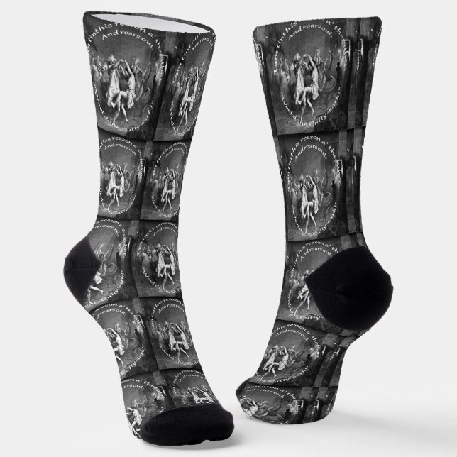 Tom verlor völlig die Vernunft Burns Nacht in Grau Socken (Gewinkelt)