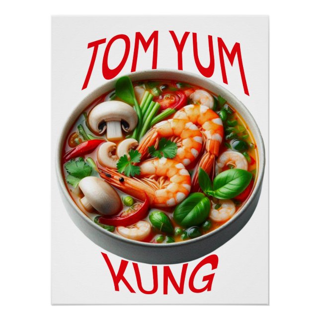 Tom yum kung thai food poster (Vorderseite)