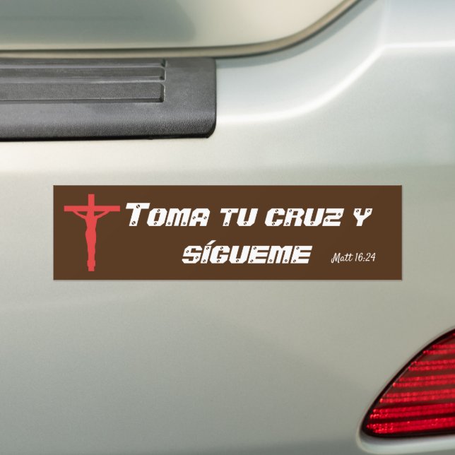 Toma tu cruz Autoaufkleber (Auf Auto)