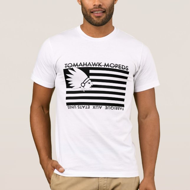 Tomahawk-Amerikaner-Fahne T-Shirt (Vorderseite)