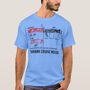 Tomahawk-Marschflugkörper Blueprint-Diagramm T-Shirt