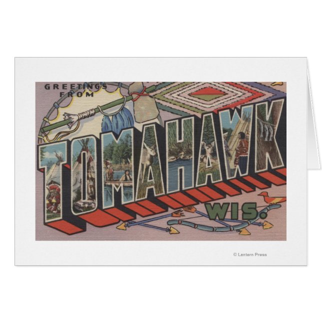 Tomahawk, Wisconsin - Große Buchstabenszenen (Vorderseite (Horizontal))