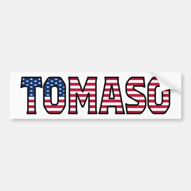 Tomaso Name Vorname USA Aufkleber Sticker Auto Autoaufkleber (Vorne)
