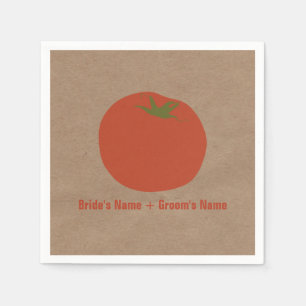 Tomate auf dem Bauernmarkt Hochzeit von Napkins Serviette