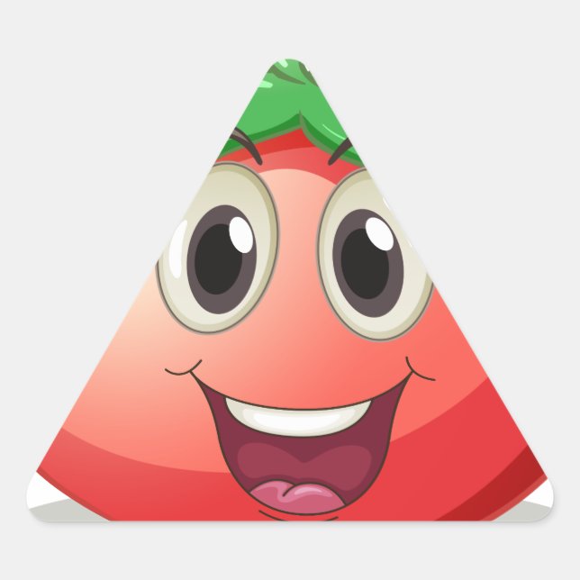 Tomate Dreieckiger Aufkleber (Vorderseite)