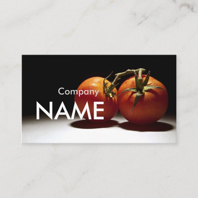 Tomate-frischer Saft-vegetarische Gemüsekarte Visitenkarte (Vorderseite)