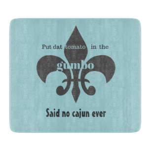 Tomate im Gumbo sagte kein Cajun Schneidebrett