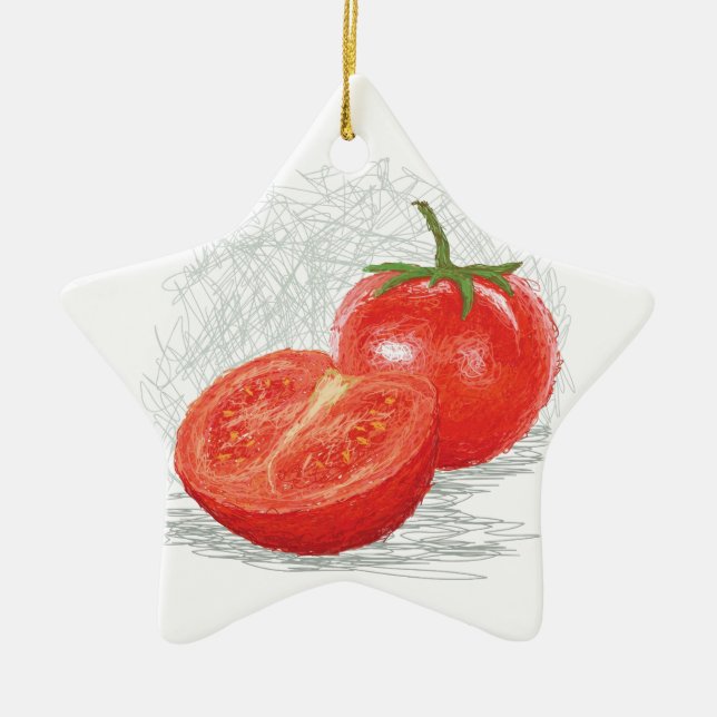 Tomate Keramikornament (Vorne)