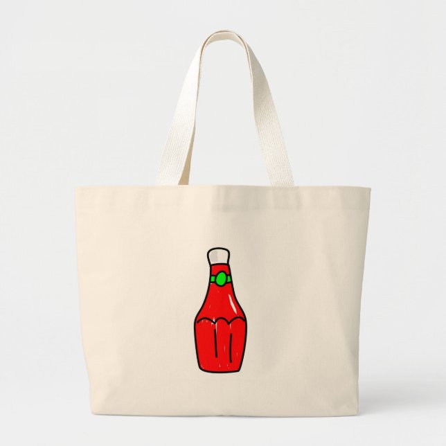Tomate-Ketschup Jumbo Stoffbeutel (Vorne)