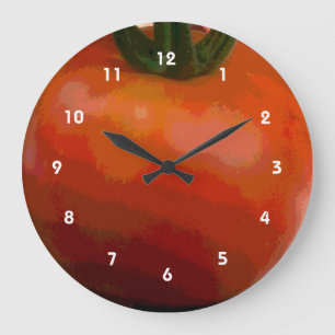 Tomate-Rot Große Wanduhr