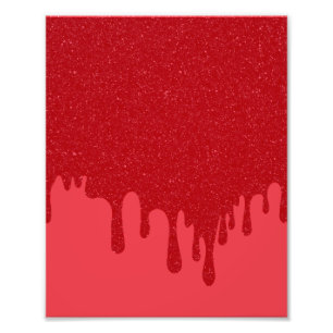Tomate Roter Tropfen Textur Kunst Druck – Anpassba