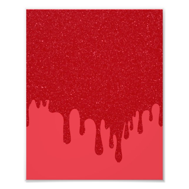 Tomate Roter Tropfen Textur Kunst Druck – Anpassba (Vorne)
