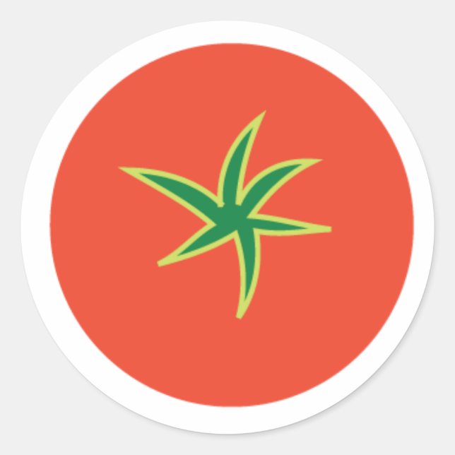 Tomate Runder Aufkleber (Vorderseite)