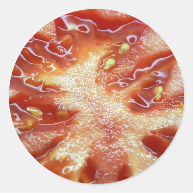 Tomate Runder Aufkleber (Vorderseite)