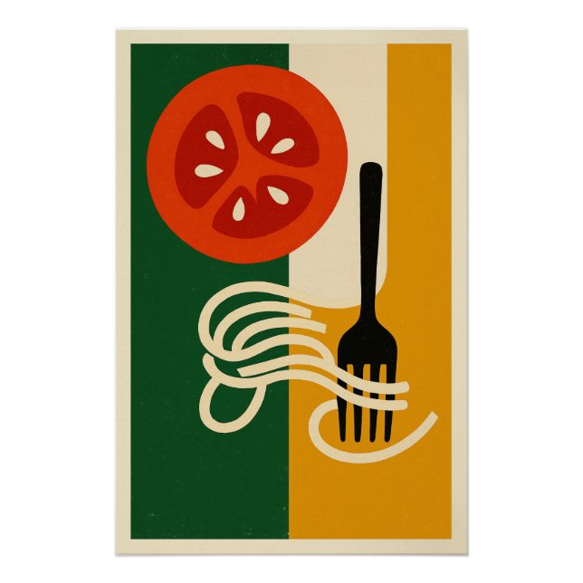 Tomate & Spaghetti - La Dolce Vita Poster (Vorderseite)