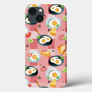 Tomate-und Spiegelei-Muster iPhone 13 Hülle