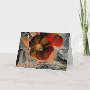 "Tomate und Spitze" digital verändert Stillleben Karte