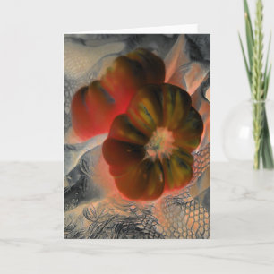 "Tomate und Spitze" digital verändert Stillleben Karte