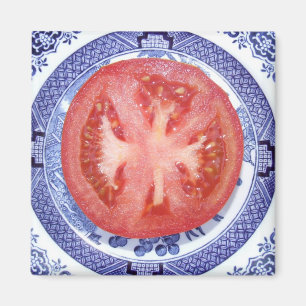 TOMATE-UND WEIDE-MUSTER-PLATTEN-KÜHLSCHRANKMAGNET MAGNET