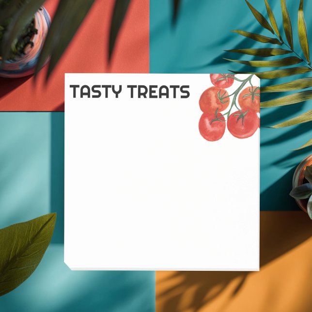 Tomaten Aquarell CUSTOM Monogramm Personalisiert Post-it Klebezettel (Tomatoes Watercolor CUSTOM Monogram Personalized Post-it Notes
)