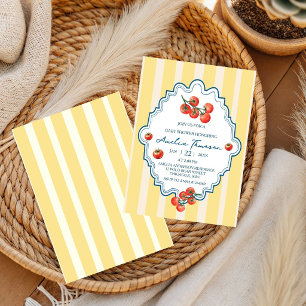 Tomaten-Baby-Party Italienisches Thema Einladung