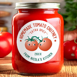 Tomaten-Chutney-Aufkleber für selbstgemachtes Reze Runder Aufkleber