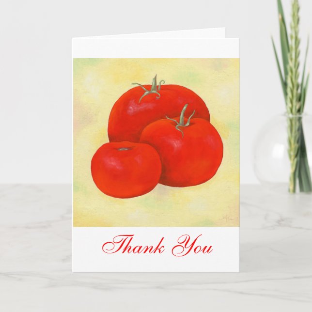 Tomaten danken Ihnen notecard Dankeskarte (Vorderseite)