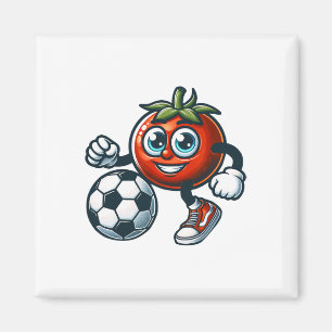 Tomaten-Fußballspieler Süße Cartoon Mit Fußball  Magnet