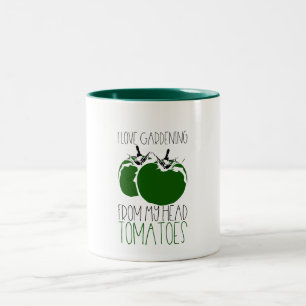 Tomaten gärtnern zweifarbige tasse