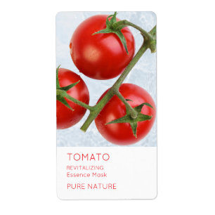 Tomaten-Gesichtsmaske Etikett