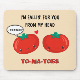 Tomaten in Liebe Niedlich Romantischer Valentinsta Mousepad