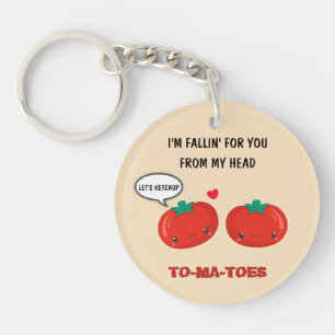 Tomaten in Liebe Niedlich Romantischer Valentinsta Schlüsselanhänger