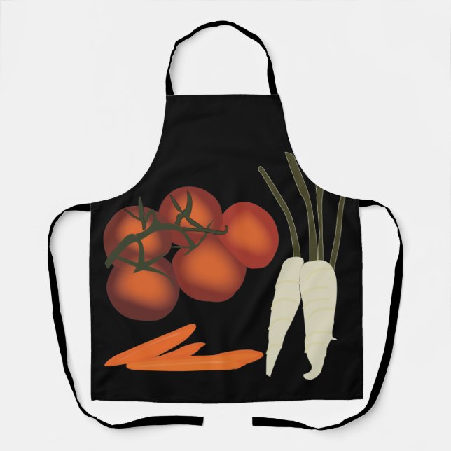 Tomaten Karotten Rohes frisches Gemüse Schürze (Vorderseite)