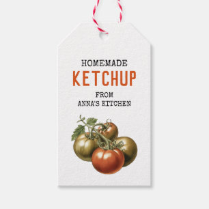 Tomaten-Ketchup individuelles Etikett Wasserfarbe  Geschenkanhänger