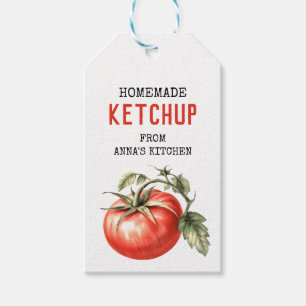 Tomaten-Ketchup individuelles Etikett Wasserfarbe  Geschenkanhänger